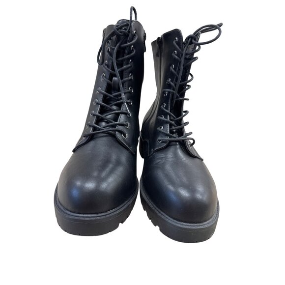 Torrid Mens Black Mid-Calf Boots Size 10.5 Lace-Up & Zip Closure SKU 7040 - Picture 5 of 10